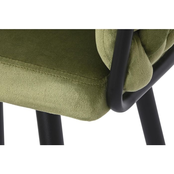 DKD Home Decor Taburete Moderno Verde Negro 58 x 101 x 53 cm 3
