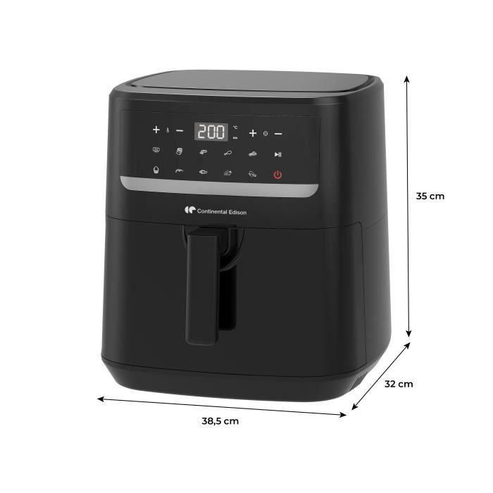 Freidora de aire Continental Edison CEFR240092L - 1800 W - 9,2 L - Negra 1