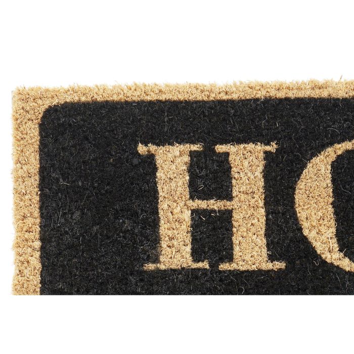 DKD Home Decor Felpudo Básicos Marron Negro Fibra Coco PVC 40 x 1.5 x 60 cm (6 Unidades) 1