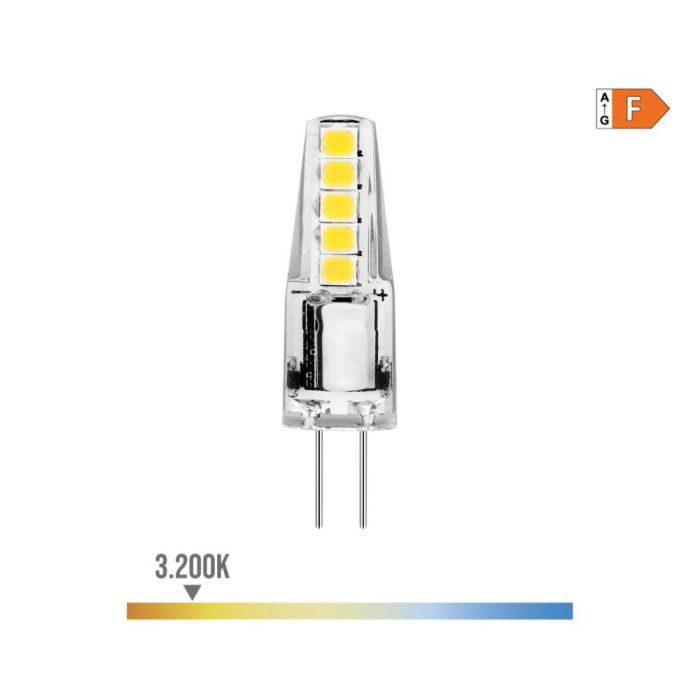 Edm Bombilla LED Bi-Pin G4 12V 2W 180LM 3200K Luz Cálida Ø10x37mm 0 Edm Bombilla LED Bi-Pin G4 12V 2W 180LM 3200K Luz Cálida Ø10x37mm 0