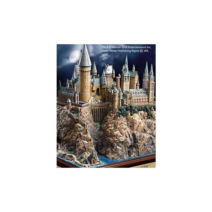 The Noble Collection Replica Escultura Hogwarts Harry Potter Pintada a Mano Increíblemente Detallada Base Madera Películas 1