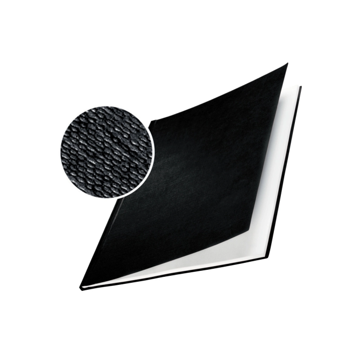 Leitz 35565 Tapa de Encuadernación Channel Rígida Negra Lomo a Capacidad 36/70 Hojas Din A4 Cartón 1