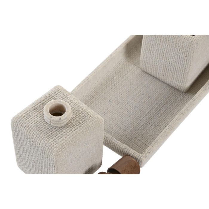 Baño Basicos DKD Home Decor Crema Marron 12.5 x 16 x 20 cm Set de 3 (2 Unidades) 2 Baño Basicos DKD Home Decor Crema Marron 12.5 x 16 x 20 cm Set de 3 (2 Unidades) 2