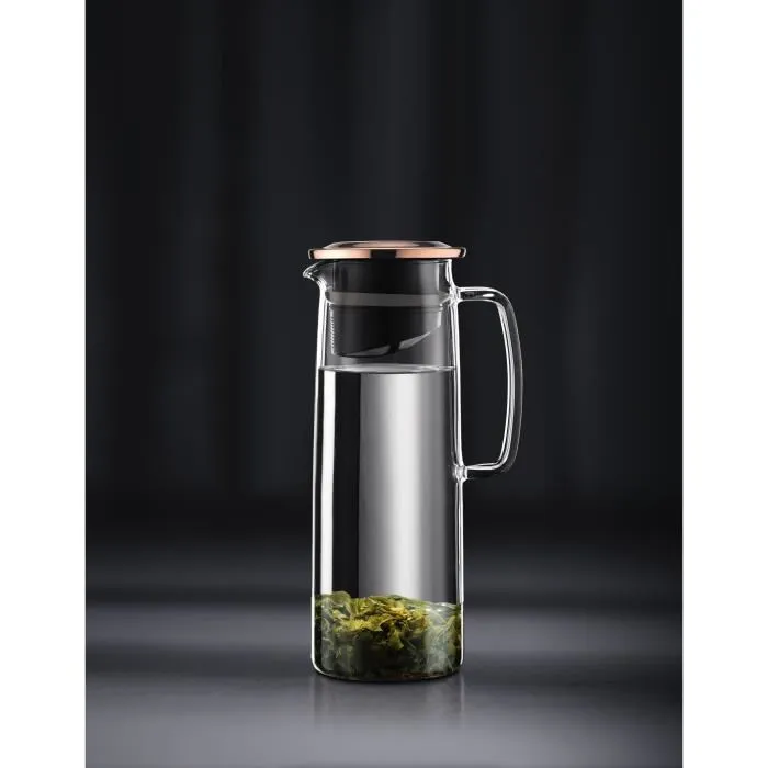 Bodum 1,2 L Jarra de Vidrio con Infusor, Tapa de Cobre con Filtro, Transparente - BOD0699965373641 1