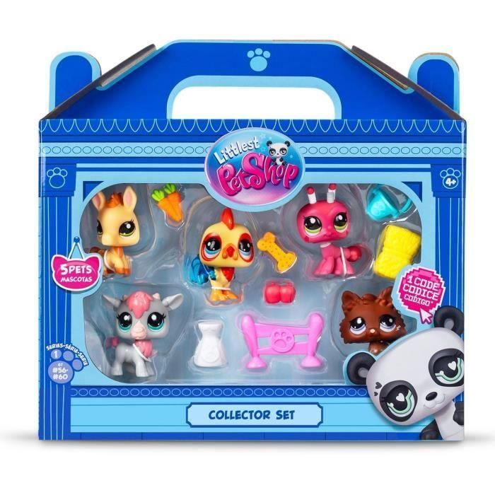 Bandai BF00510 Littlest Pet Shop Set de Coleccionista Tema Granja con 5 Animales y Accesorios - Generación 7 2