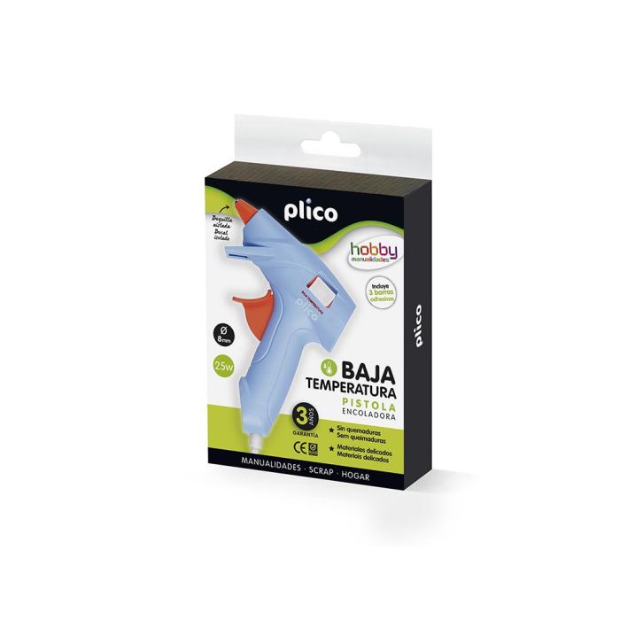 Plico Pistola Termofusible Encoladora Mini Baja Temperatura Ø8 mm 25 W