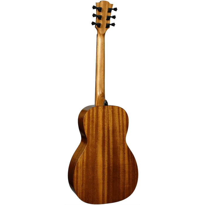 LAG Guitarra Acústica Parlor A/E Tramontane 98 Caoba Sólida Electroacústica 4
