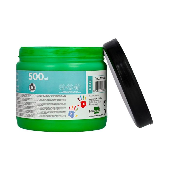 Pintura Dedos Liderpapel Tarrina De 500 mL Verde 3