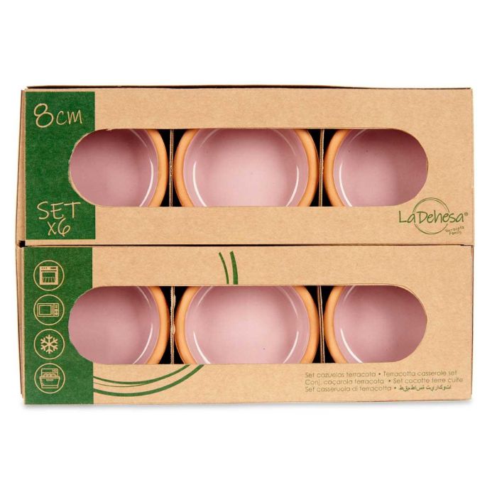 Set 6 Cazuelas Barro 8 Cm Color Rosa La Dehesa (10 Unidades) 2 Set 6 Cazuelas Barro 8 Cm Color Rosa La Dehesa (10 Unidades) 2
