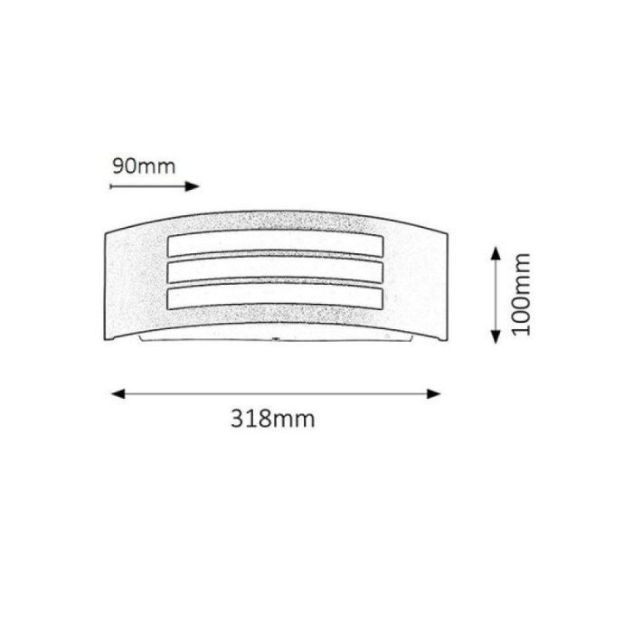 Aplique Exterior RABALUX "Roma" 1xE27 IP44 [RAB-8409] 1