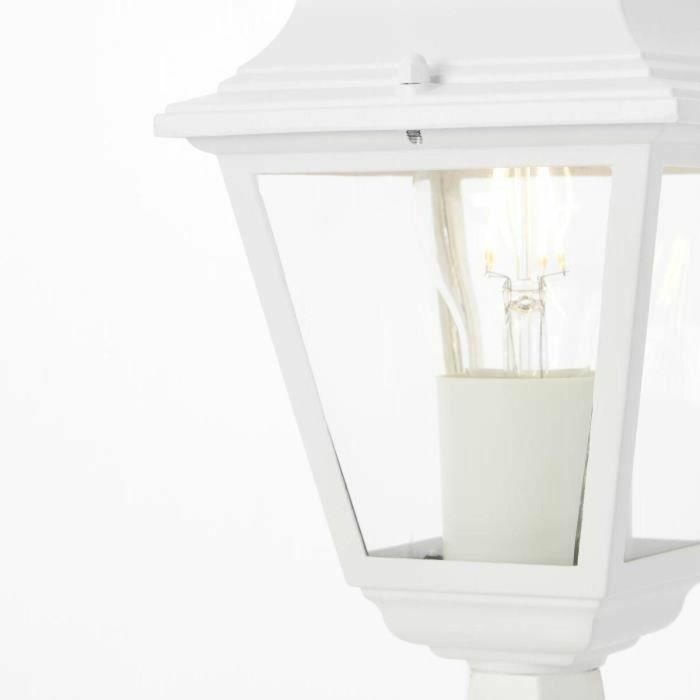 Brilliant BRI4004353349447 Borne Nissie Blanco para Exterior, Lámpara de Jardín con Casquillo E27, Potencia Máxima 60W 4
