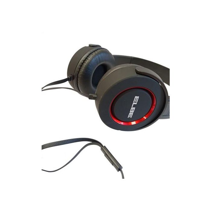 Elbe AU-813-NR Auriculares de Diadema con Micrófono, Negros/Rojos, Ergonómicos y Ligeros 2 Elbe AU-813-NR Auriculares de Diadema con Micrófono, Negros/Rojos, Ergonómicos y Ligeros 2