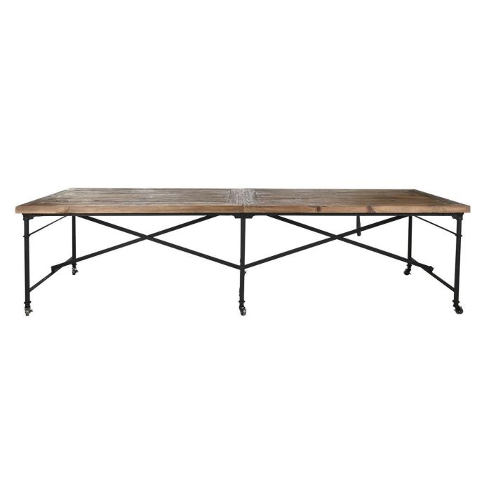 Mesa Comedor Alpino DKD Home Decor Marron Negro 100 x 78 x 300 cm 3