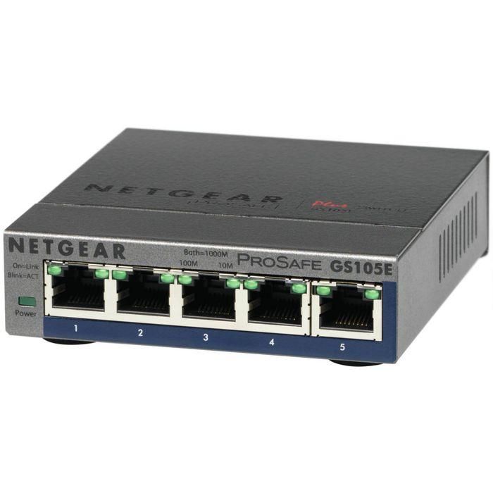 Switch de Sobremesa Netgear GS105E-200PES 5P Gigabit RJ45 1 Switch de Sobremesa Netgear GS105E-200PES 5P Gigabit RJ45 1