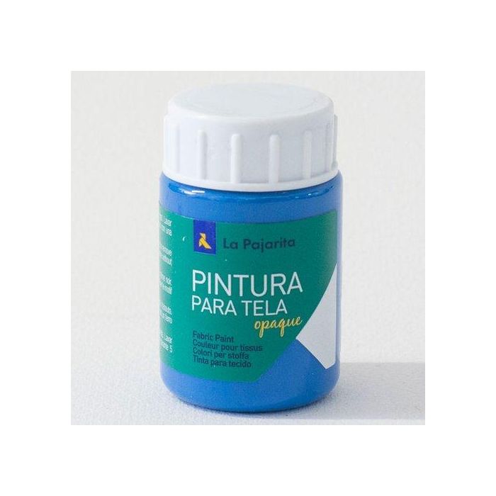 Pintura Para Tela La Pajarita 35 Ml Opaque Cyan To-10 6 unidades