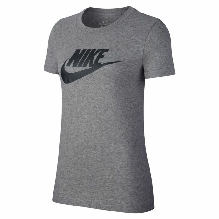 Camiseta de Manga Corta Mujer Nike Gris oscuro M Camiseta de Manga Corta Mujer Nike Gris oscuro M