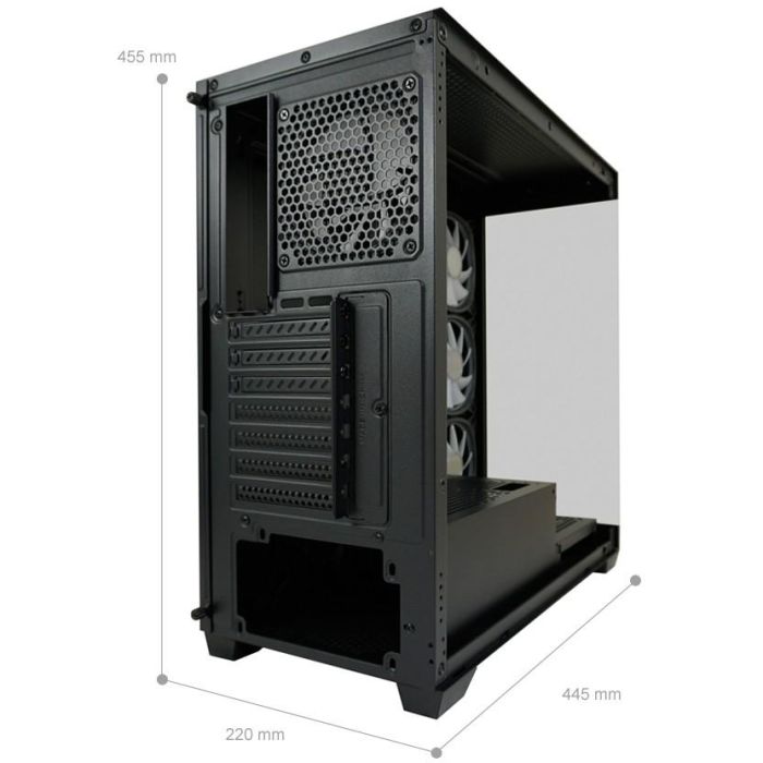 LC-Power LC-715B-ON Midi Tower ATX/microATX/Mini-ITX Negro Cristal Templado para Gaming 17