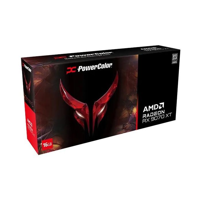 PowerColor RX 9070 XT Red Devil OC Tarjeta Gráfica 16GB GDDR6 3 Ventiladores 6