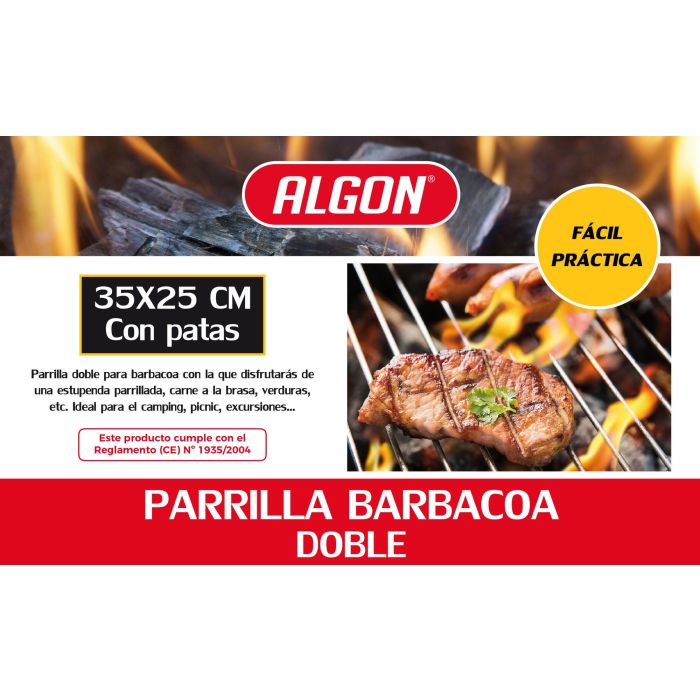 Parrilla BBQ Cr-Wood con Patas 35x25 cm - Algon BBQ (8 Unidades) 2 Parrilla BBQ Cr-Wood con Patas 35x25 cm - Algon BBQ (8 Unidades) 2