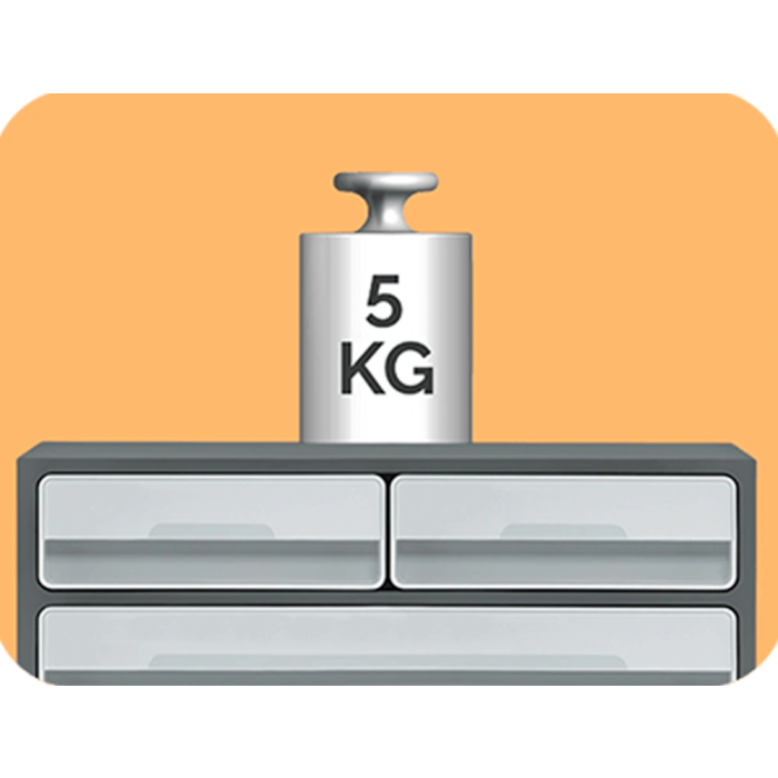 Cep Moov Up Fichero Cajones Sobremesa Reciclado 80% 3 Cajones Color Gris 275x369x146 mm 3