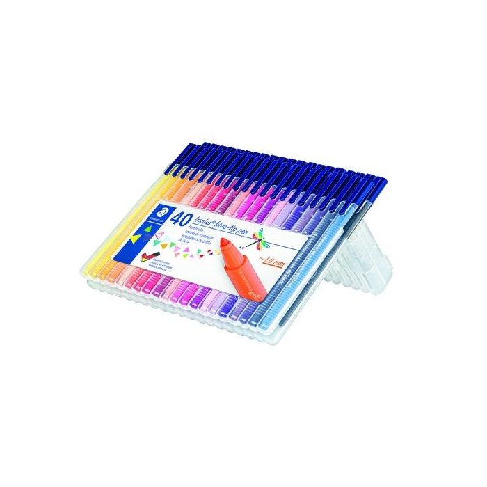 Rotulador Fibra Staedtler 323 Triplus Color Surtido Estuche De 40
