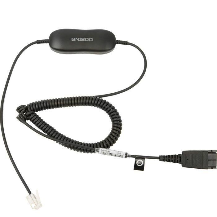 Jabra Cable Adaptador Smart Cord QD a RJ10 para Teléfonos Fijos y IP, Cordón Rizado de 2m con Amplificación de Micrófono Jabra Cable Adaptador Smart Cord QD a RJ10 para Teléfonos Fijos y IP, Cordón Rizado de 2m con Amplificación de Micrófono