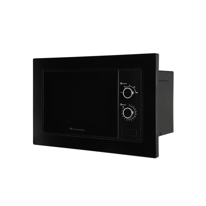 Microondas empotrable - CONTINENTAL EDISON - CEMO20EBM2 - 1280 W - Ancho 59,5 x Alto 38,5 x Profundidad 35,3 cm - 20 L - Negro 2