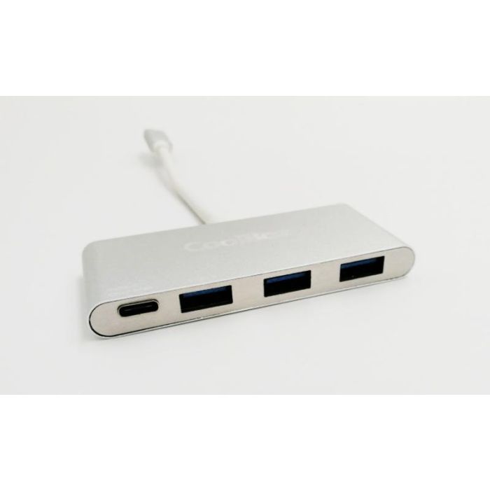 Hub USB C CoolBox COO-HUC3U3PD Aluminio Blanco 4 Hub USB C CoolBox COO-HUC3U3PD Aluminio Blanco 4