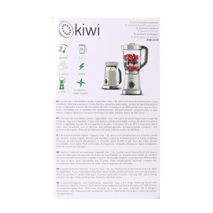 Kiwi Batidora-Licuadora Compact 2E 1.8L 500W 4
