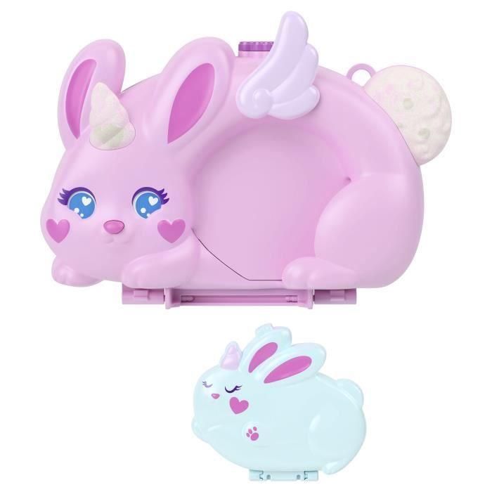 Mattel Jft88 Estuche 2 en 1 Cofre-Bolso Polly Pocket Diversión con Conejitos, Muñecas y 12 Accesorios de Fantasía 2