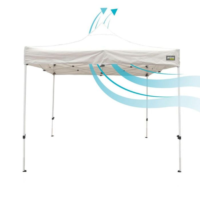 Cenador plegable altura ajustable 300x300x220 cm 1 Cenador plegable altura ajustable 300x300x220 cm 1
