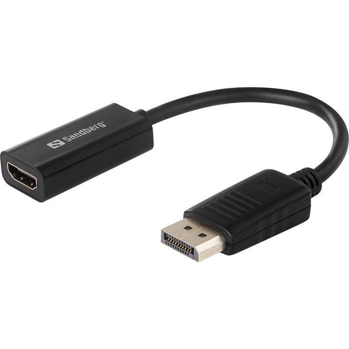 Sandberg Adaptador DisplayPort a HDMI para conectar dispositivos con salida DisplayPort a televisores y monitores con entrada HDMI