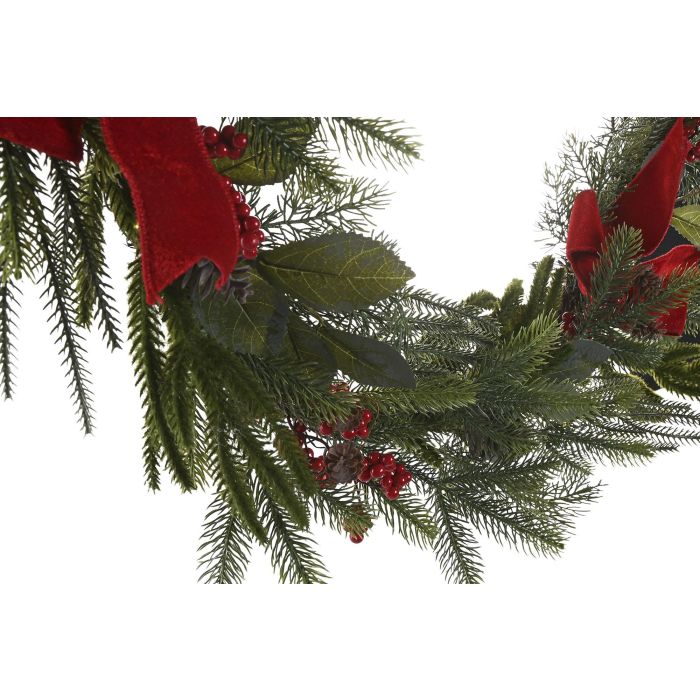 Guirnalda Navidad Tradicional DKD Home Decor Verde Rojo 13 x 180 x 25 cm (2 Unidades) 2