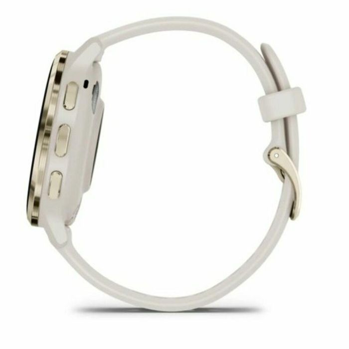Garmin AAAAL87491 Reloj inteligente con GPS Venu 3S, 30,4 mm (1,2"), acero dorado suave, caja marfil, correa silicona marfil 23