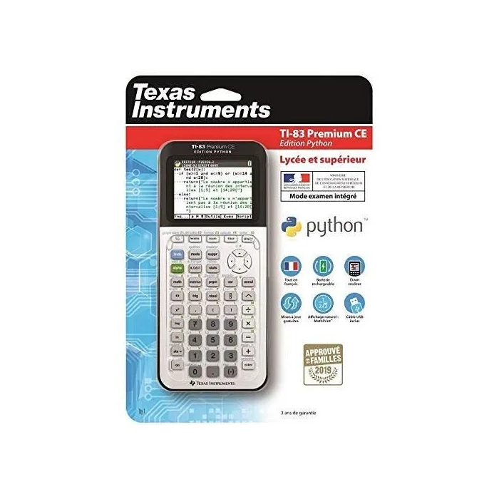 Texas Instruments Calculadora TI-83 Premium CE Python Edición Limitada 1