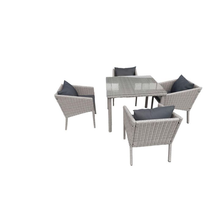 Mesa Terraza Y Jardin DKD Home Decor Gris 90 x 72 x 90 cm Set de 5