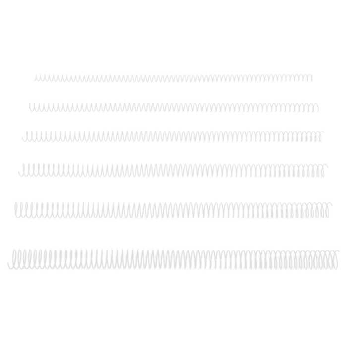 Q-connect Espiral 64 5:1 Blanco para Encuadernación de 6 mm, Caja de 200 Unidades 2