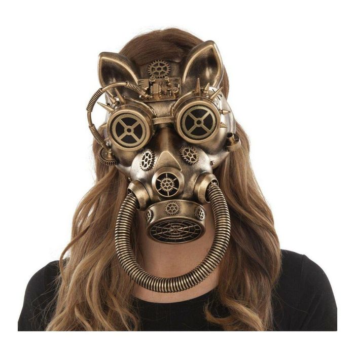 Máscara steampunk gato talla única