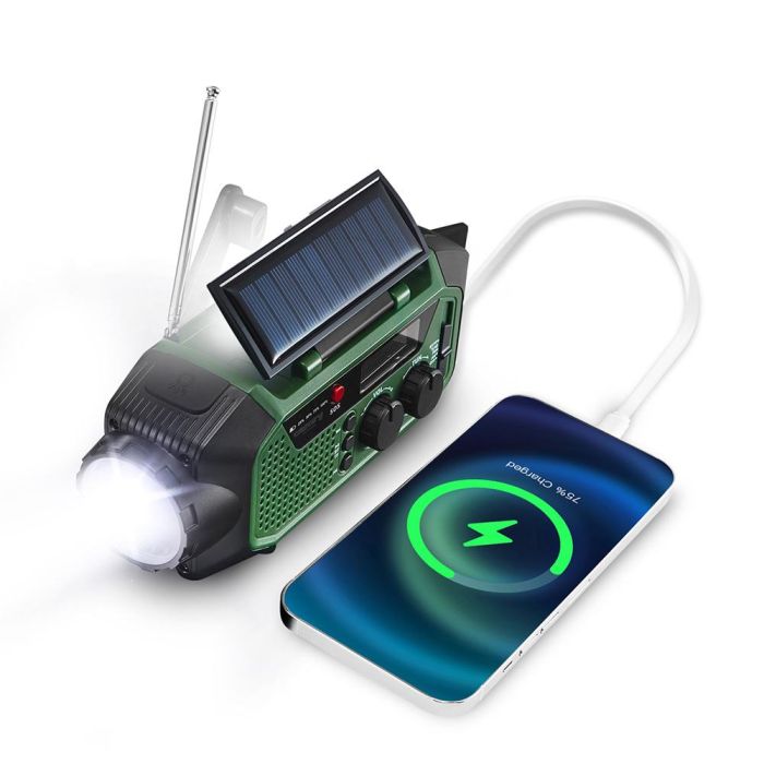 Radio emergencia multifunción solar/dinamo/usb 4000 mah cr1919, verde, 181 x 72 x 82 mm 7 Radio emergencia multifunción solar/dinamo/usb 4000 mah cr1919, verde, 181 x 72 x 82 mm 7