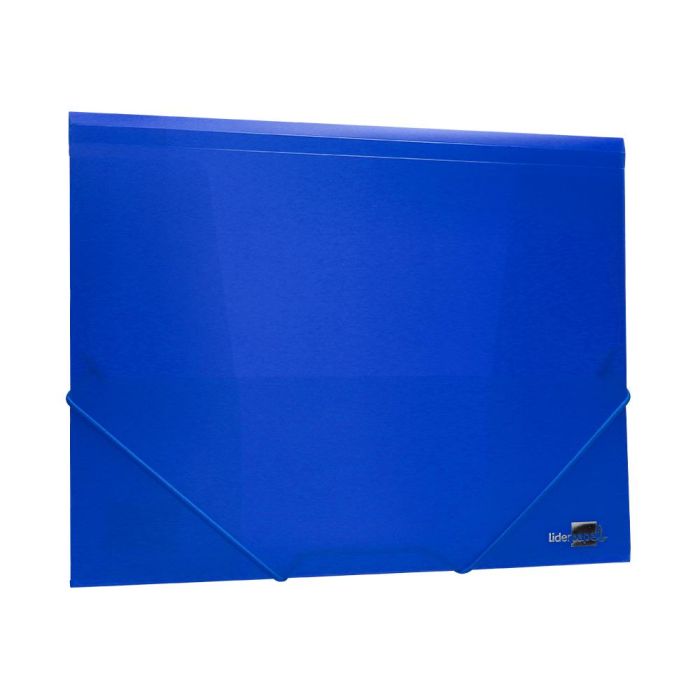 Carpeta Liderpapel Gomas Solapas 34962 Polipropileno Din A4 Azul Translucido 3