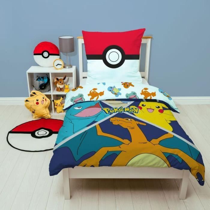 Pokemon AAART15015 Juego de cama Starter Evolution II Microfibra - Funda nórdica 140x200 cm + Funda almohada 63x63 cm 3 Pokemon AAART15015 Juego de cama Starter Evolution II Microfibra - Funda nórdica 140x200 cm + Funda almohada 63x63 cm 3
