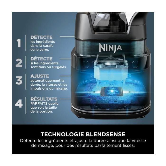 Ninja BATIDORA VASO DETECT DUO BLENDSENSE AUTOMATICA 2 en 1, 1200W, jarra 2.1L + vaso 700ml, apta lavavajillas, sin BPA - Ref: 1 5 Ninja BATIDORA VASO DETECT DUO BLENDSENSE AUTOMATICA 2 en 1, 1200W, jarra 2.1L + vaso 700ml, apta lavavajillas, sin BPA - Ref: 1 5