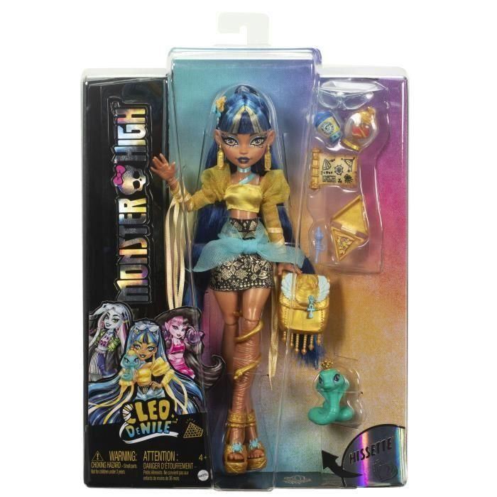 Monster High Hxh74 Muñeca Fabulosa Cleo De Nile Atuendo Real de Faraón con Mascota Hissett y Accesorios - Mattel 5