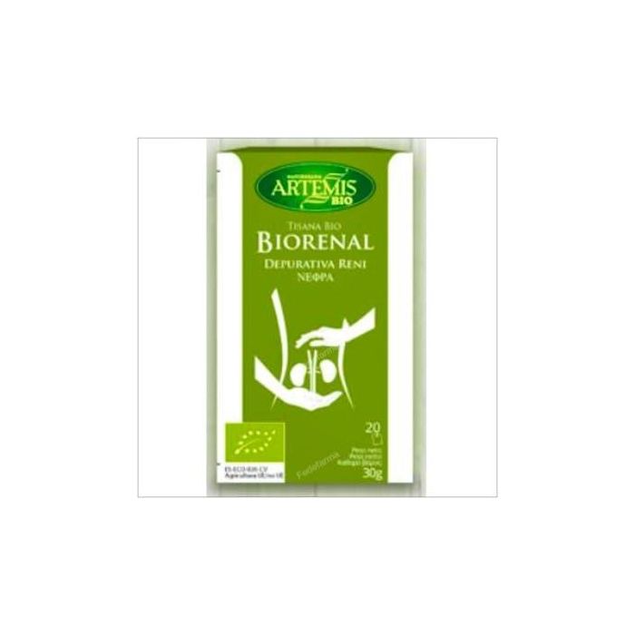 ARTEMIS BIO Biorenal T Depura Tisana con Tomillo, Brezo, Nona y Anís Verde Ecológico 20 Bolsitas