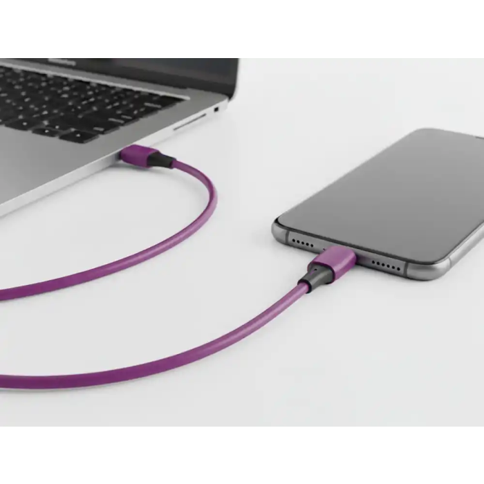 Q-connect Cable USB-C a USB-C PVC Longitud 2m Morado 3