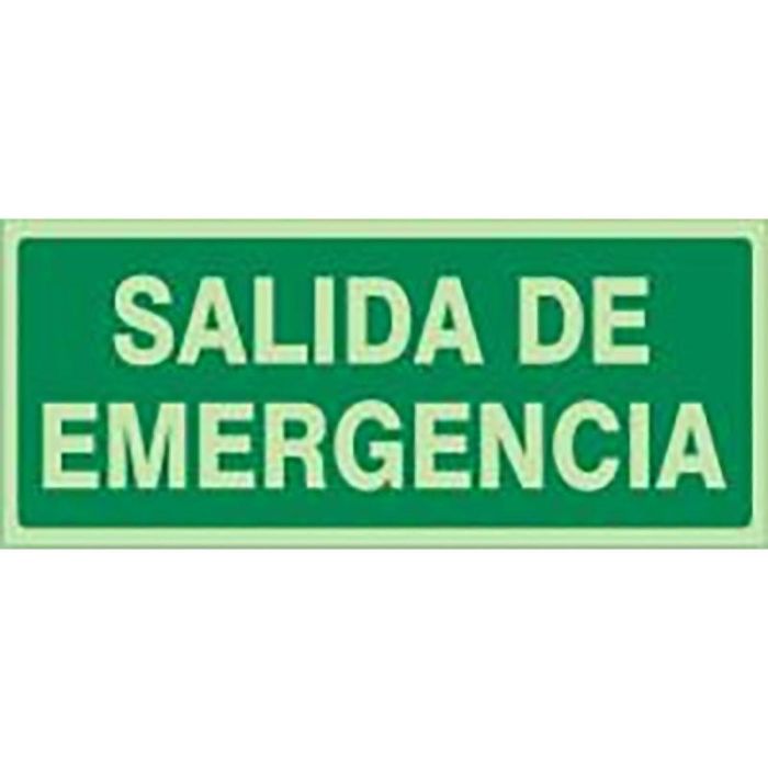 Duver 1036 Señal Salida de Emergencia Luminiscente de Plástico, 420x210mm (Letra)
