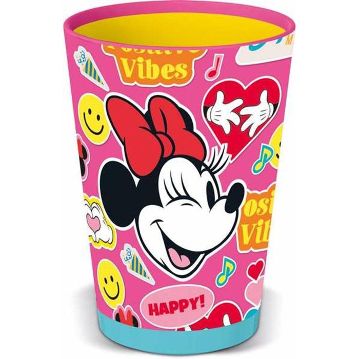 Vaso antivuelco minnie mouse flower power 470 ml