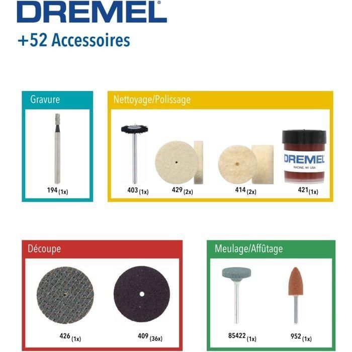 Kit DREMEL para trabajos generales de 52 piezas 687 1