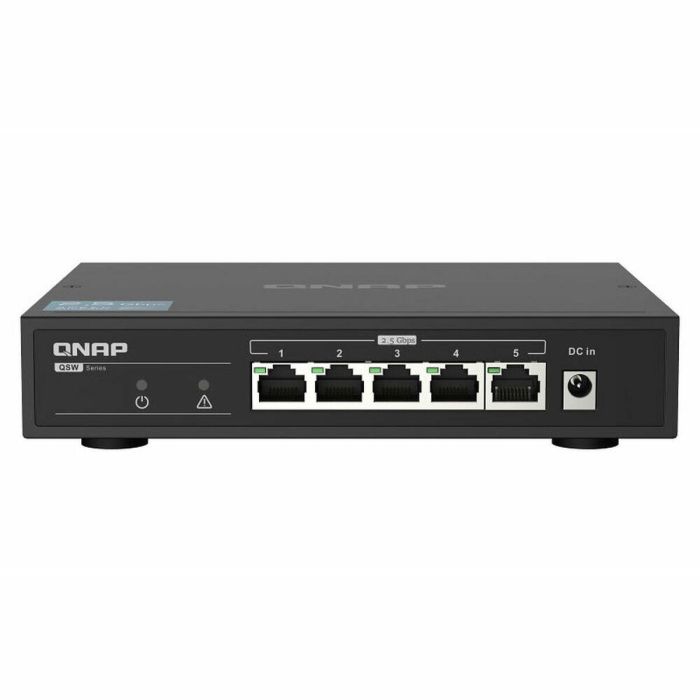 QNAP QSW-1105T Conmutador No Administrado de 5 Puertos 2.5 GbE (2.5G/1G/100M) Auto-Negociación