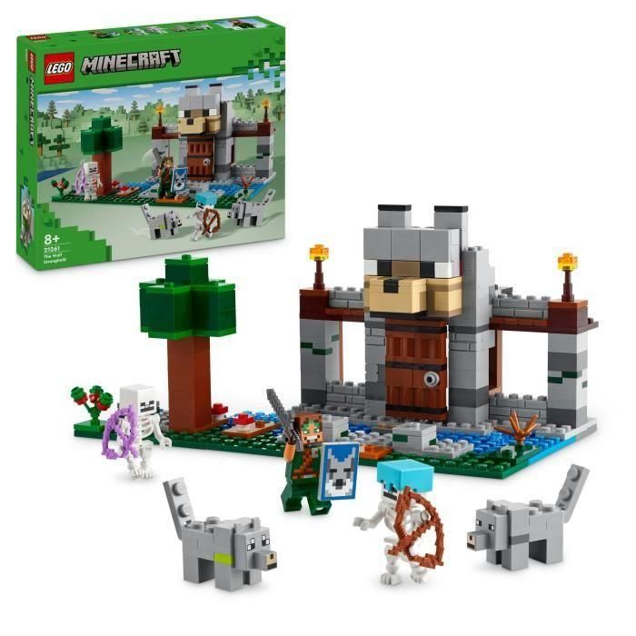 Lego Minecraft 21261 Fortaleza del Lobo Juego de Exploración con Temática de Esqueletos